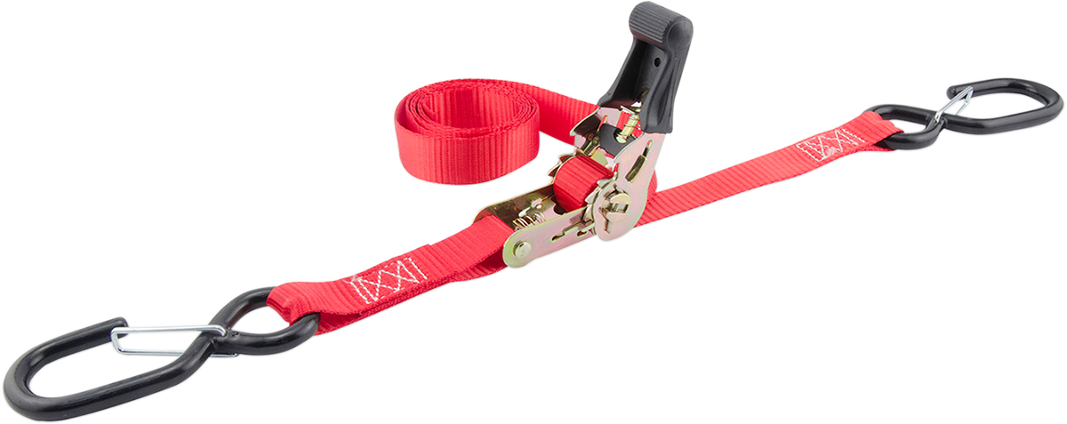 ERICKSON Ratchet Straps - 1" x 6' - Red - Pair 5710