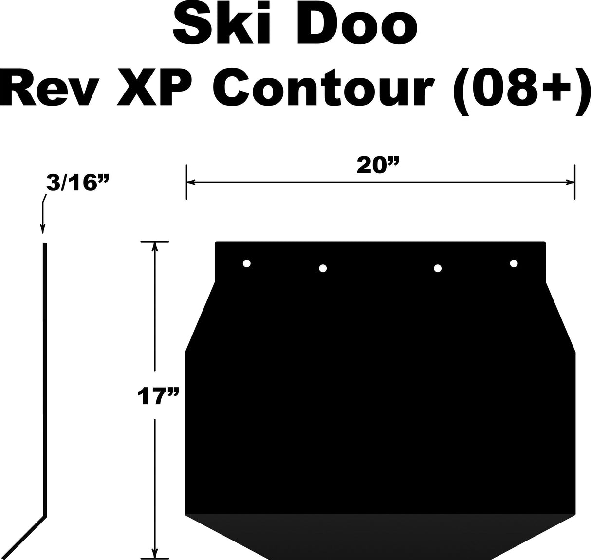 PDPSnowflap Ski Doo Rev Xp 2008+SF-XP08PB