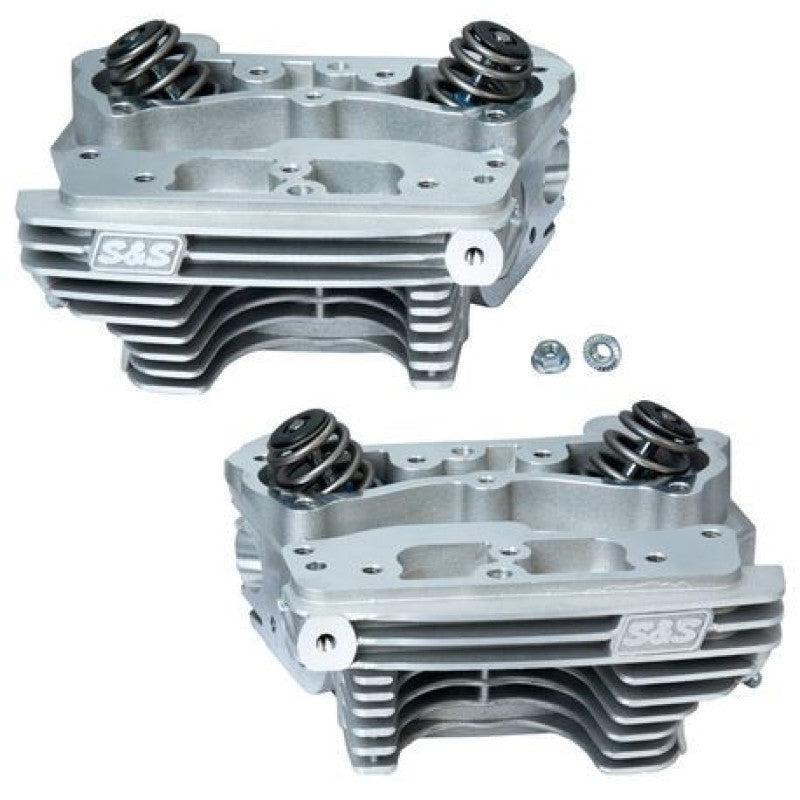 S&S Cycle 84-99 BT Super Stock Cylinder Heads - Wrinkle Natural Aluminum Finish 90-1360