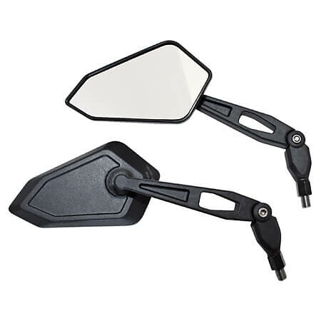 SHIN YO Booster Mirror M10 X 1.25 Pair Black 301-140