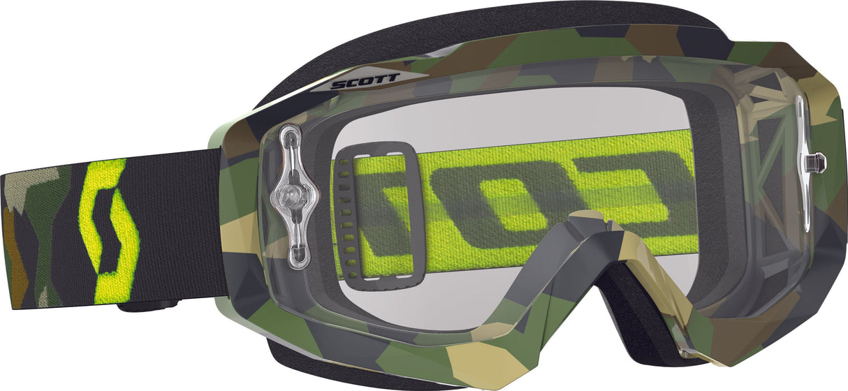 SCOTT Hustle Mx Goggle Grey/Flo Ylw W/Clear Works Lens 246430-5409113