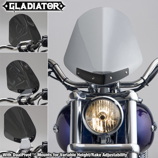 NATIONAL CYCLEGladiator Windshield W/Chrome Mounts (Light Tint)N2700
