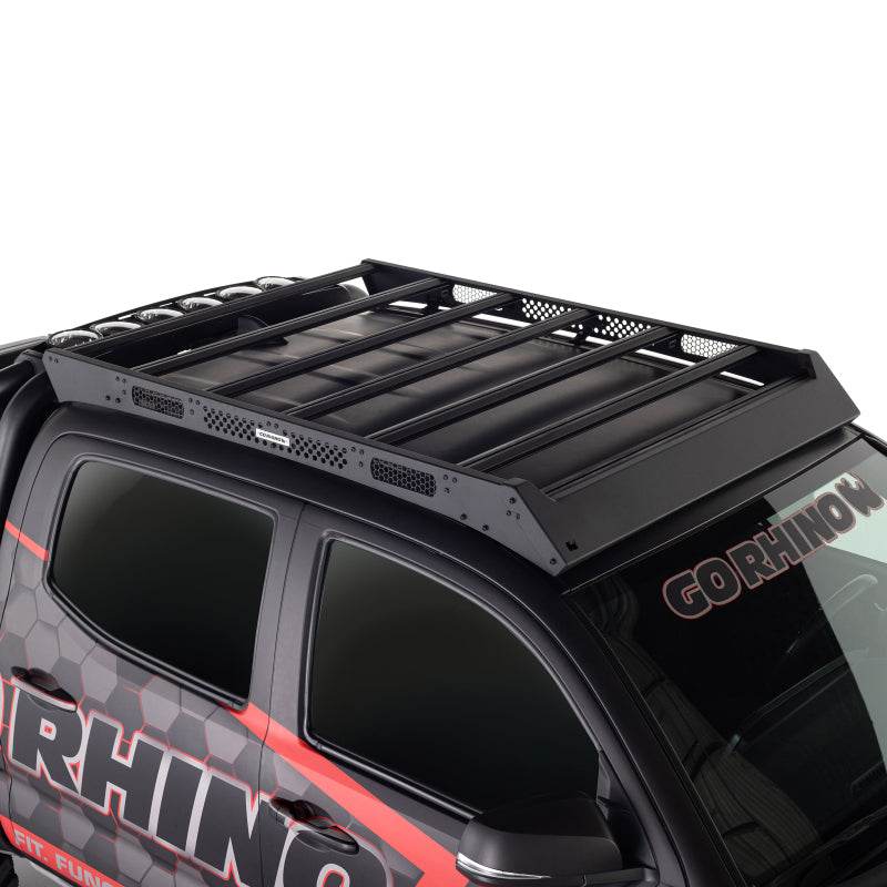 Go Rhino 16-23 Toyota Tacoma DC Ceros Low Profile Roof Rack - Tex. Blk 5933000T