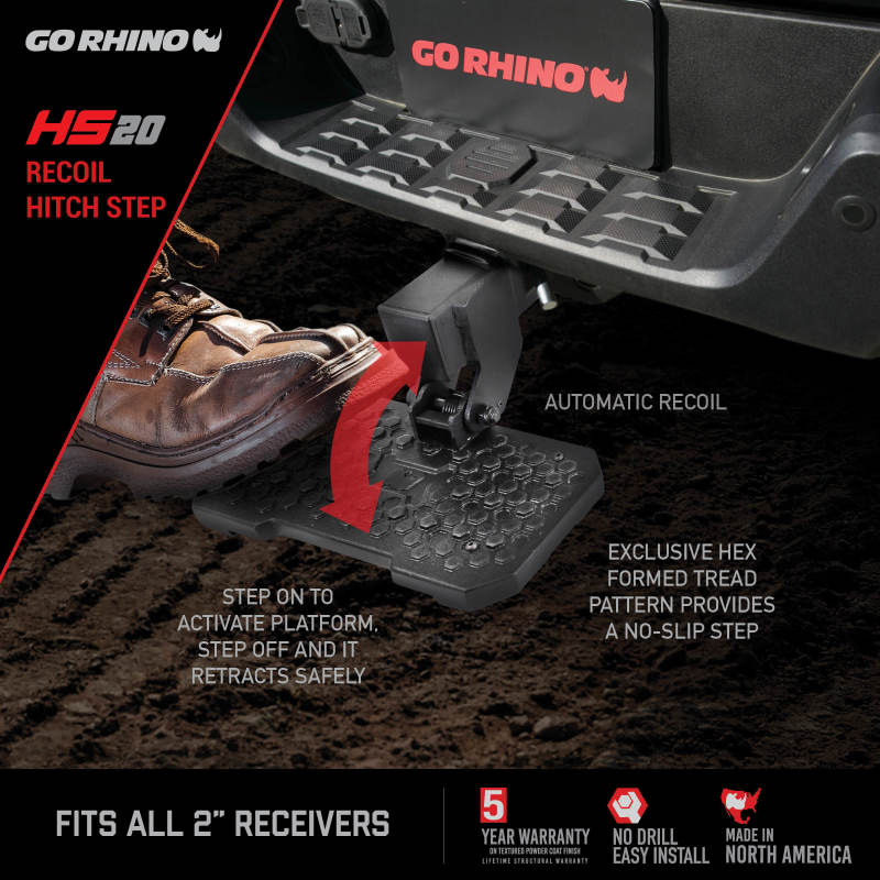 Go Rhino HS-20 Hitch Bumper Step HS2012T