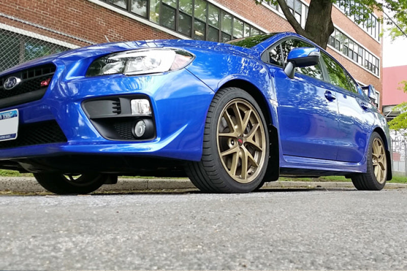 Rally Armor 15+ Subaru WRX & STi Sedan Only UR Black Mud Flap w/ Light Blue Logo MF32-UR-BLK/LBL