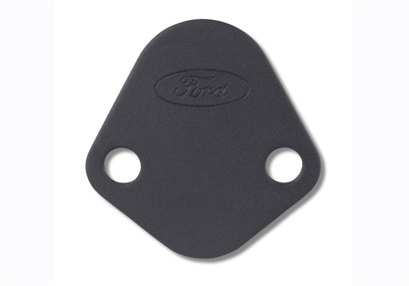 Ford Racing Fuel Pump Block Off Plate - Black Crinkle Finish w/ Ford Oval 302-291