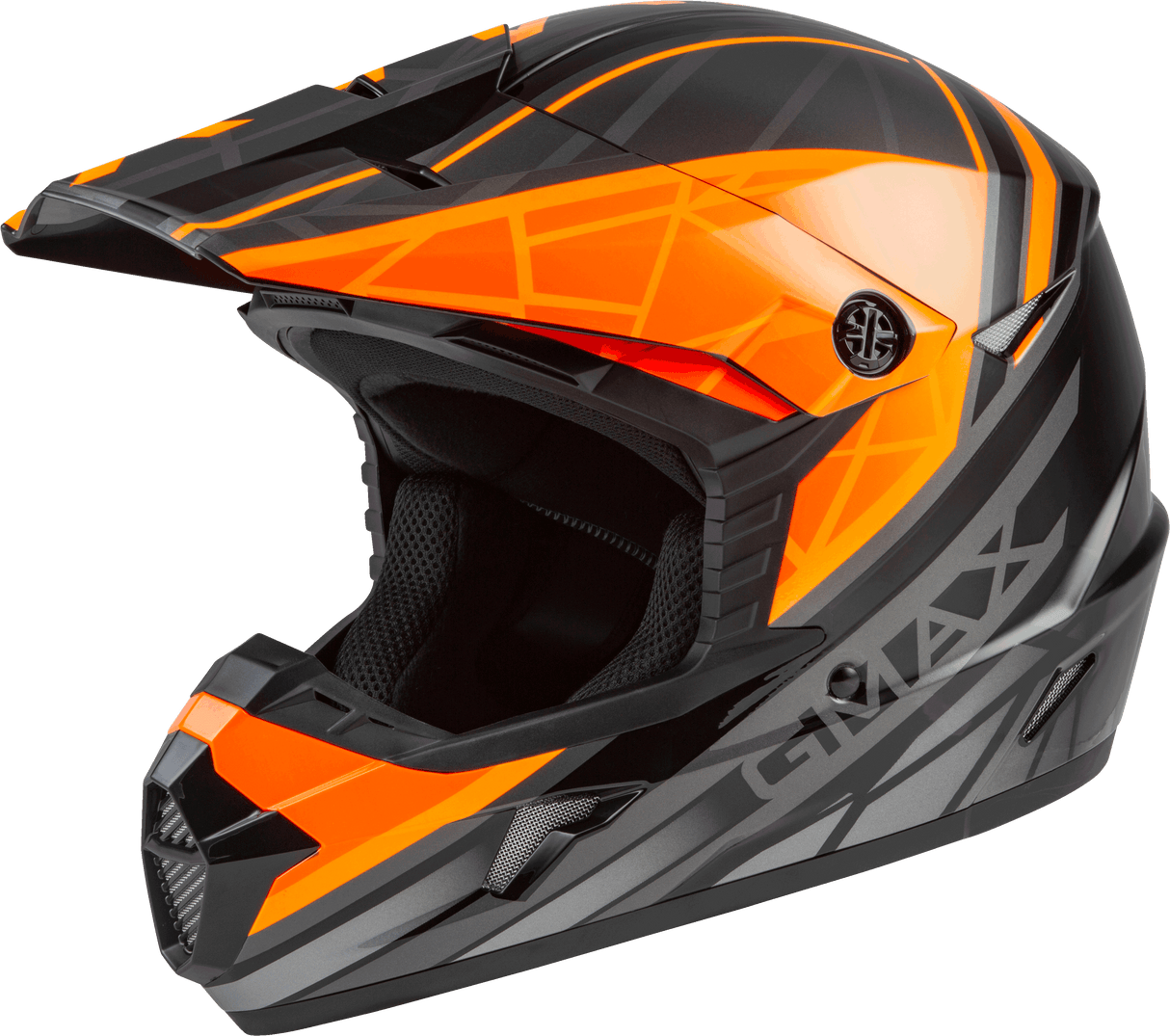 GMAX Mx-46 Off-Road Mega Helmet Black/Orange/Silver Xl D3461497