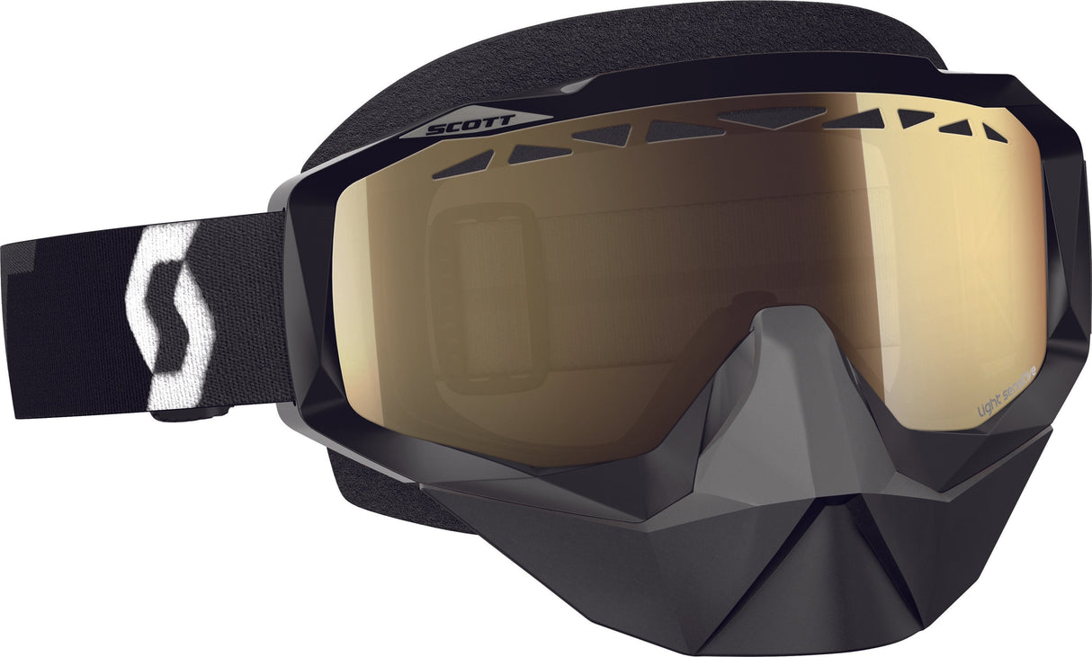 SCOTT Hustle Snocross Goggle Black W/L.S. Bronze Chrome Lens 246439-0001245