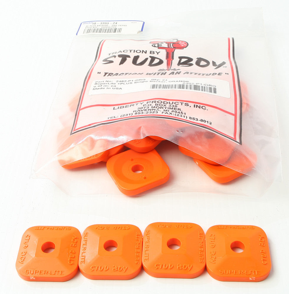 STUD BOY Super-Lite Plus Backers Orange 24/Pk 2462-P1-ORG