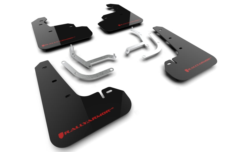 Rally Armor 2024 Subaru Impreza Black UR Mud Flap w/ Red Logo MF105-UR-BLK-RD