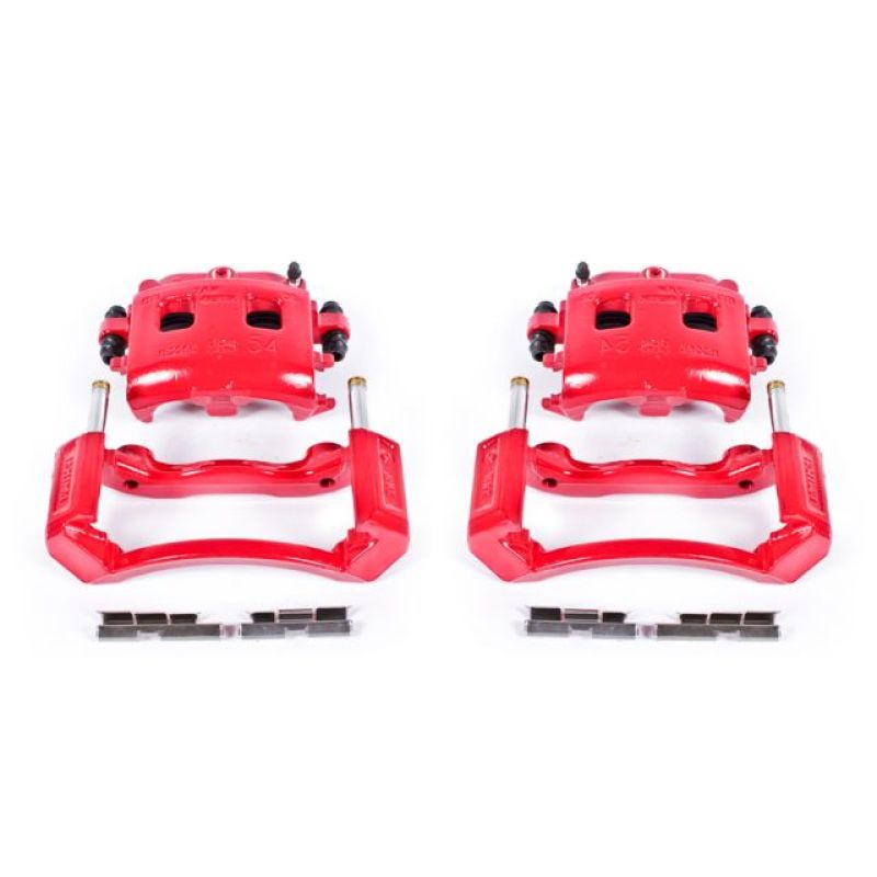 Power Stop 02-05 Dodge Ram 1500 Front Red Calipers w/Brackets - Pair S4832