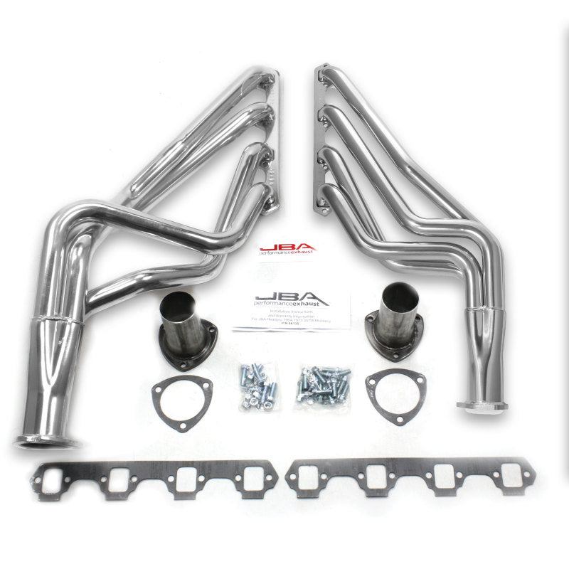 JBA 65-73 Ford Mustang 260-302/71-73 Ford 260-351W SBF 1-5/8in Primary Silver Ctd Long Tube Header 6613SJS