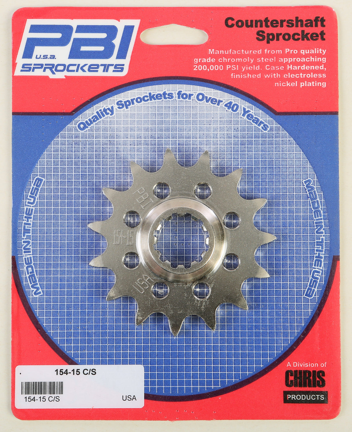 PBIFront Cs Sprocket Steel 15t-520 Husq154-15