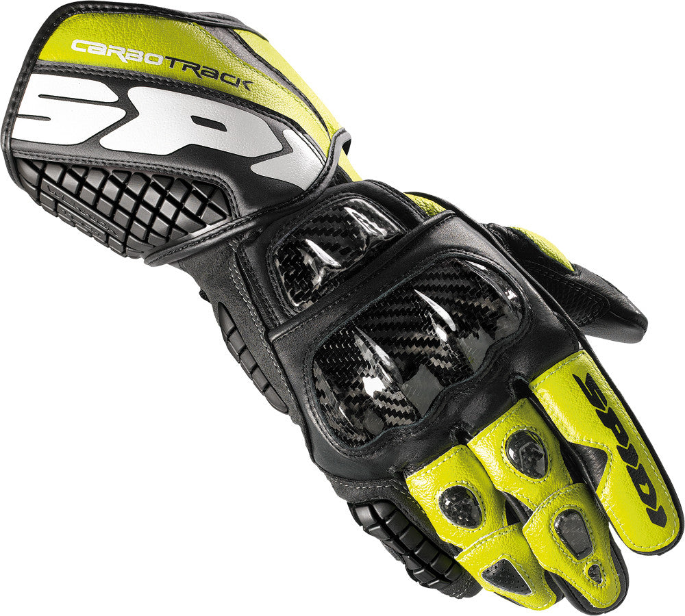 SPIDI Carbo Track Leather Gloves Black/Yellow 2x A134-494-2X