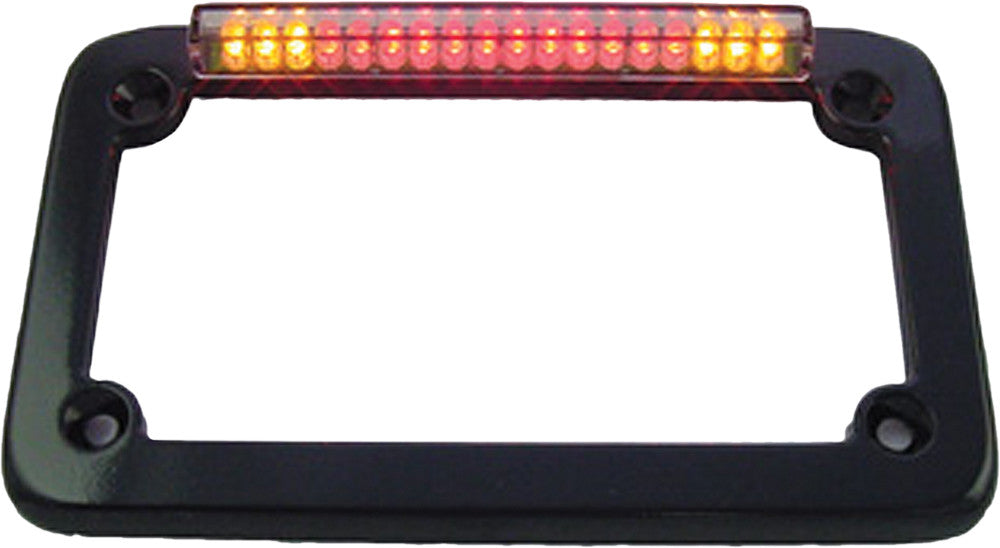 SDC Led License Plate Frame Black W/Turn Signals 2603