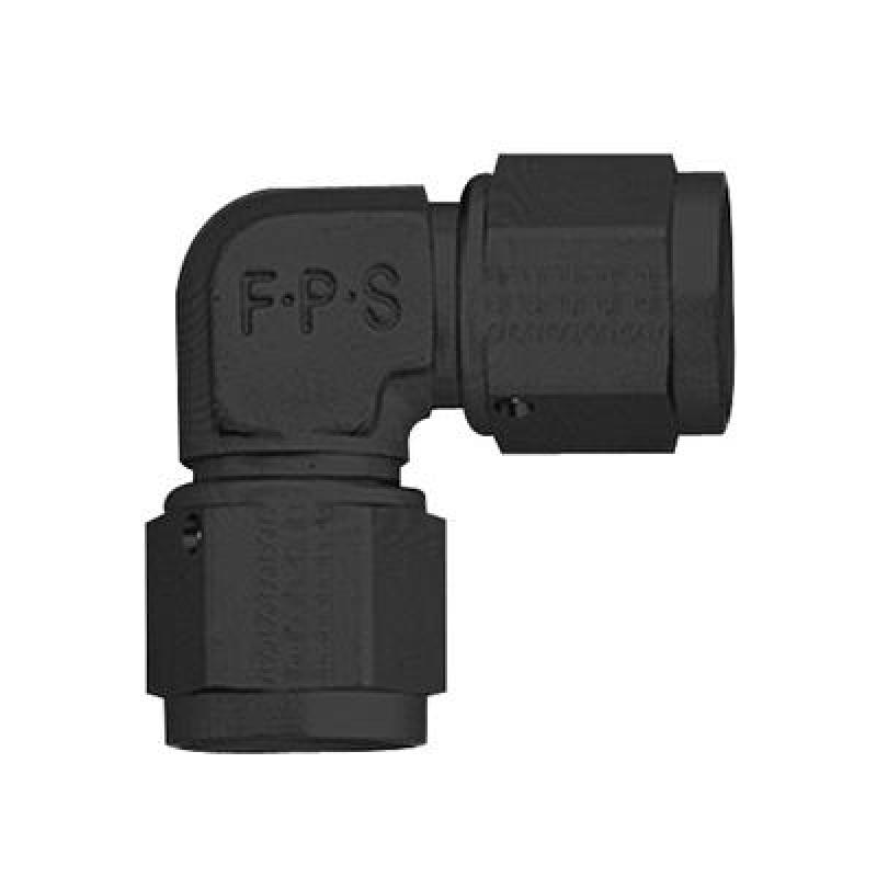 Fragola -8AN Female Coupler Tube Style - Black 496318-BL