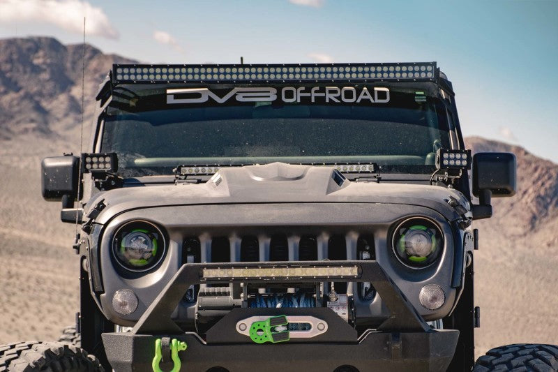DV8 Offroad 07-18 Jeep Wrangler JK Metal Heat Dispersion Hood - Primer Black HDMB07-02