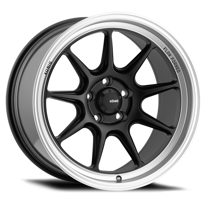 Konig Countergram 18x9.5A 5x114.3 ET35 Matte Black / Matte Machined Lip CT98514355