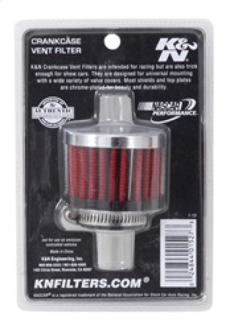 K&N 1in Flange ID x 2in OD x 1.5 inch H Rubber Base Crankcase Vent Filter 62-1370
