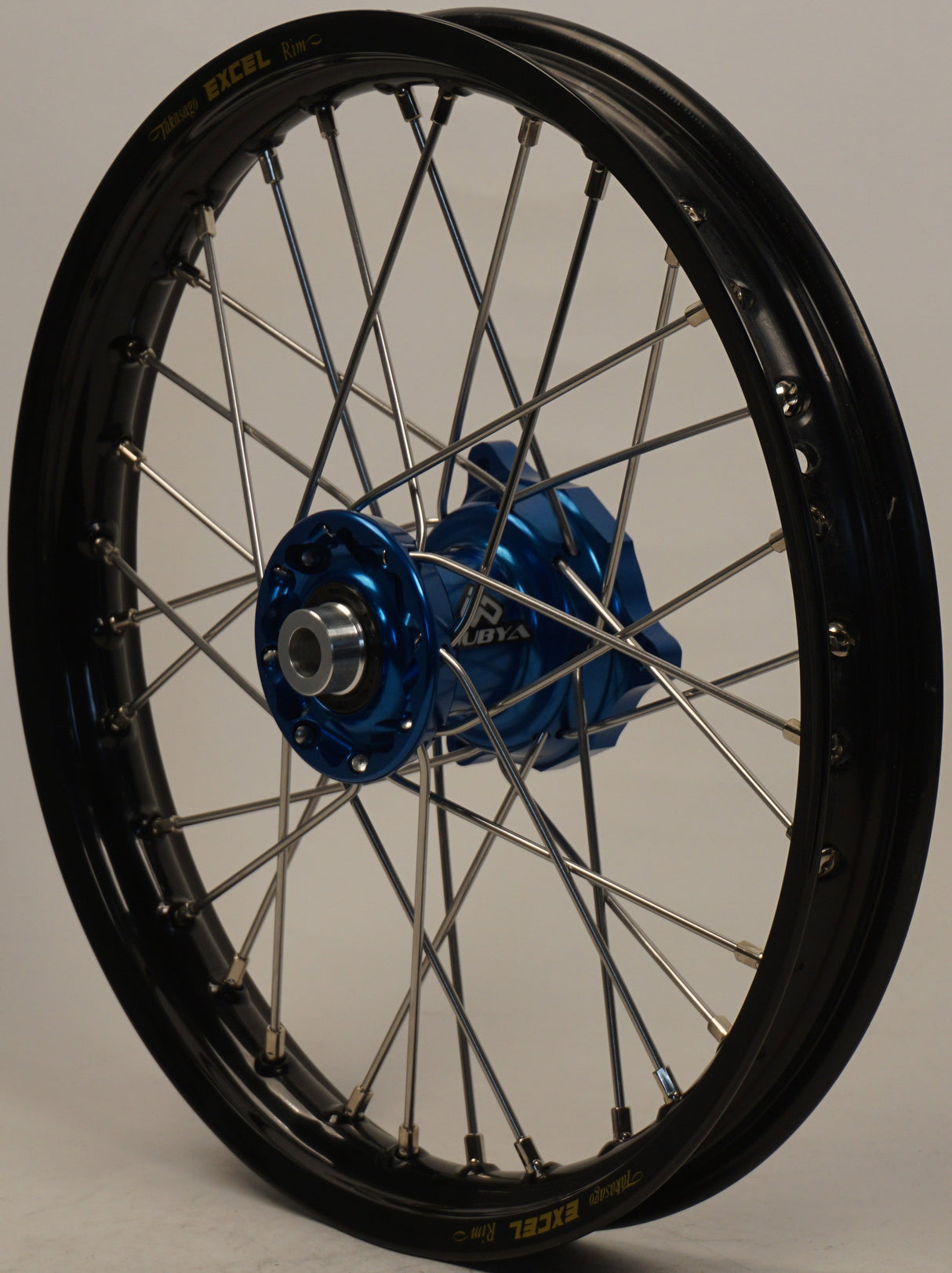 DUBYA Front Wheel 1.40 X 14 Blue Hub Black Rim 56-3166DB