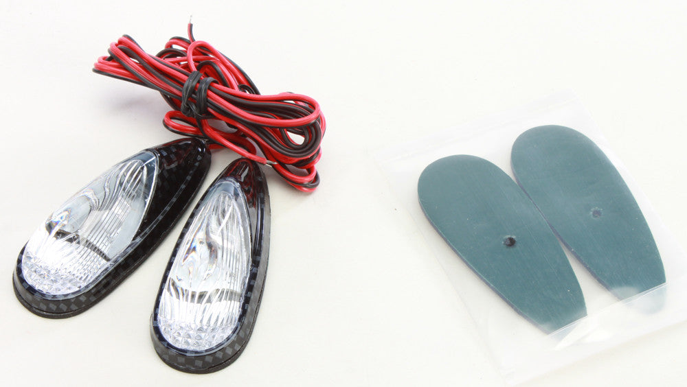 EMGO Led Light- Carbon/Amber Flush Mount Clear Lens- 64mmx24mm 61-97003