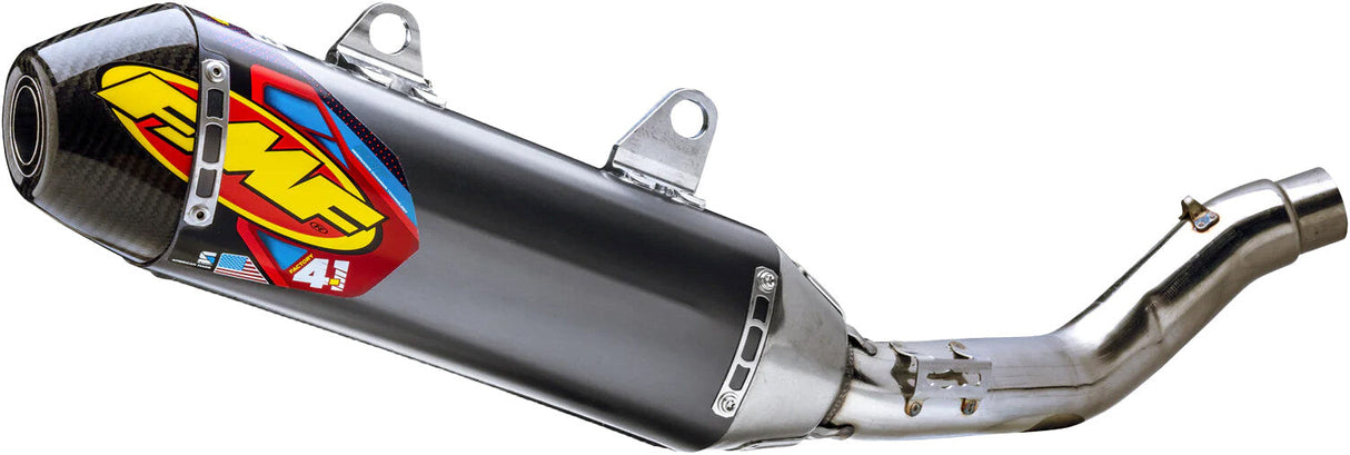FMF Factory 4.1 RCT Slip-On Muffler - Stainless Steel - Carbon Fiber Cap KX 450 2024 042403