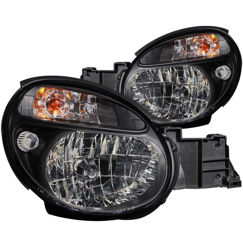 ANZO 2002-2003 Subaru Impreza Crystal Headlights Black 121121