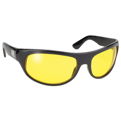 Pacific Coast Wrap Sunglasses - Black Frame - Yellow Lens 72-20712