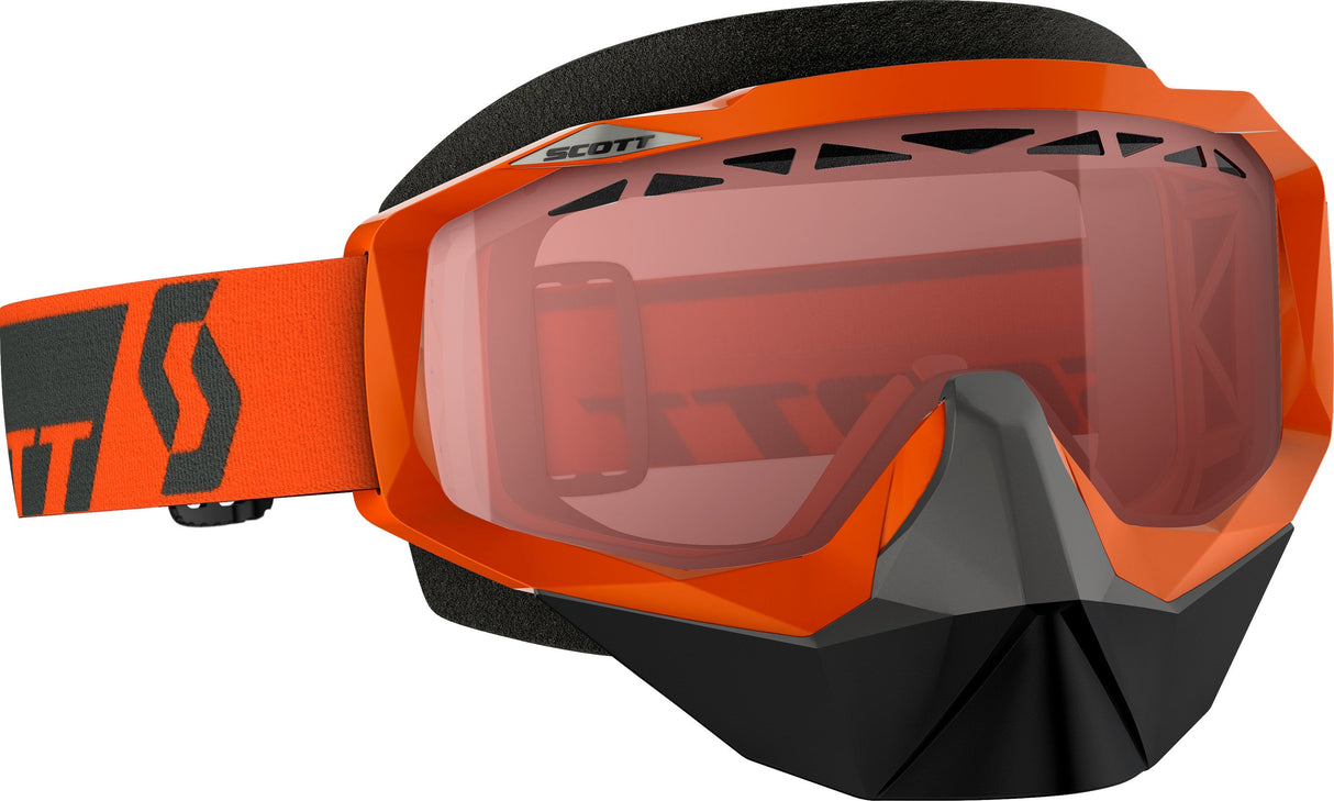 SCOTT Hustle Snocross Goggle Orange W/Amp Rose Lens 240528-0036108