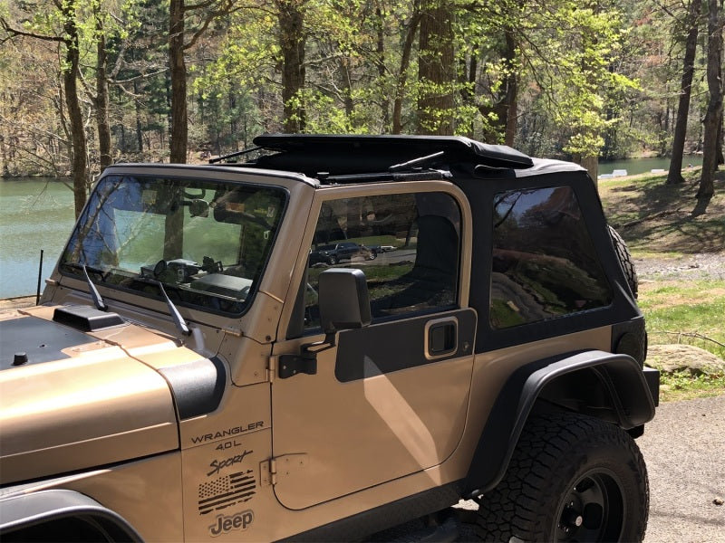 Rampage 18-21 Jeep Wrangler (JL) Unlimited Frameless TrailView Fastback Soft Top Kit - Black Diamond 139535
