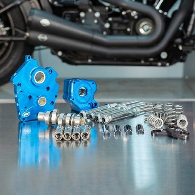 S&S Cycle 2017+ Oil Cooled M8 Models Chain Drive 540C Cam Chest Kit w/ Chrome Pushrod Tubes 310-1118A