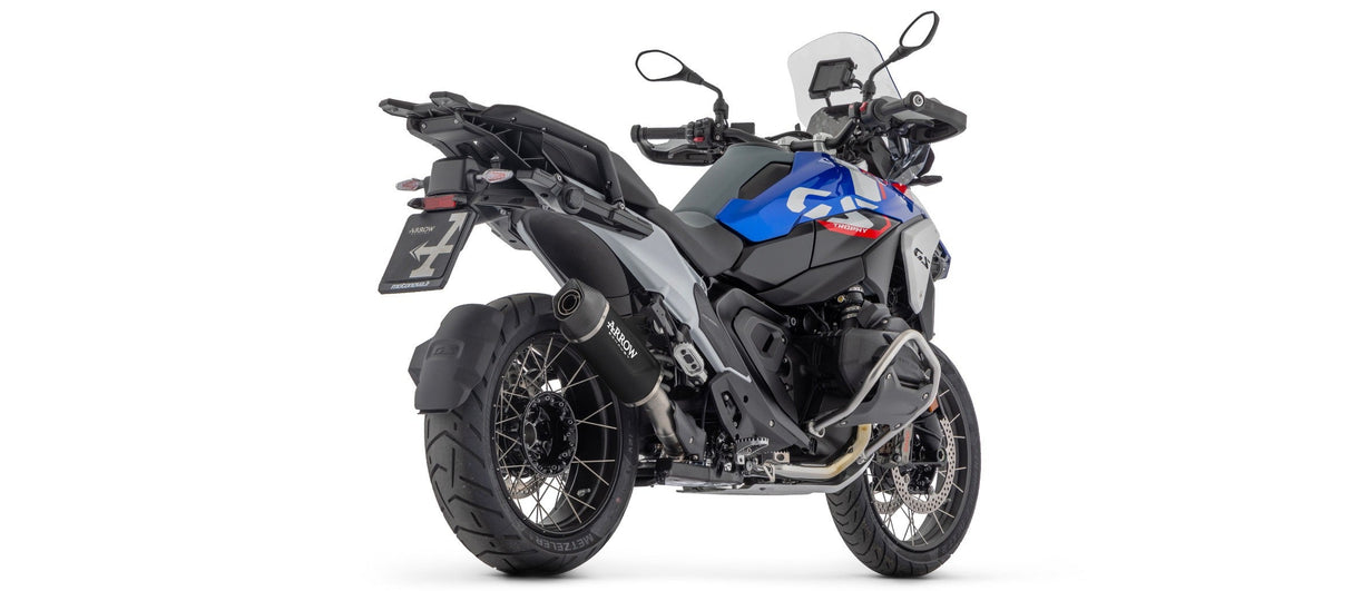 IN STOCK 72658AKN Arrow Indy Race Evo for BMW R1300GS 2024 ALUMINIUM "DARK" Slip-on Exhaust with carbon end cap