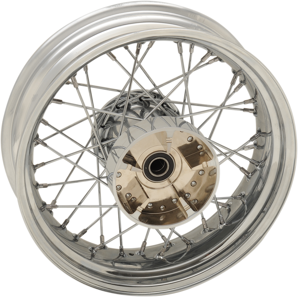 DRAG SPECIALTIES Rueda trasera - Disco único/ABS - Cromada - 16"x5.00" - '09+ AGUJERO DEL VÁSTAGO DESPLAZADO, NO LATERAL 64543