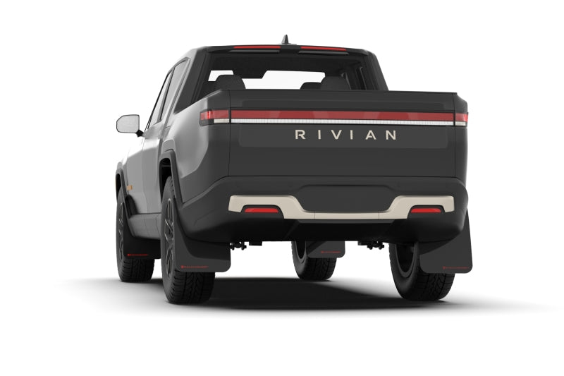 Rally Armor 2022 Rivian R1T Black UR Mud Flap w/ Red Logo MF18-UR-BLK/RD