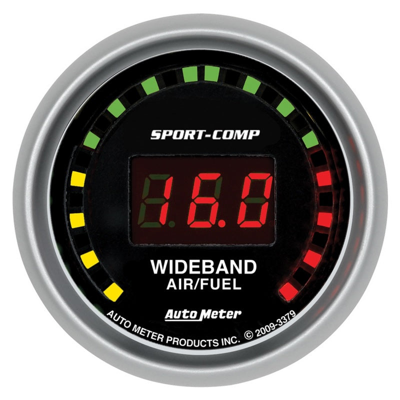 Autometer Sport-Comp 52mm Digital Wideband Air/Fuel Ratio Street Gauge 3379