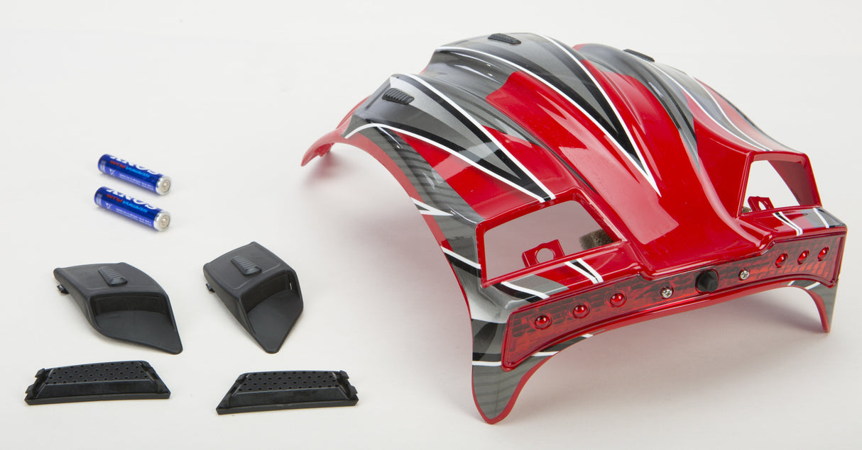 GMAX Top Vent Max W/Led Red/Silver G980233