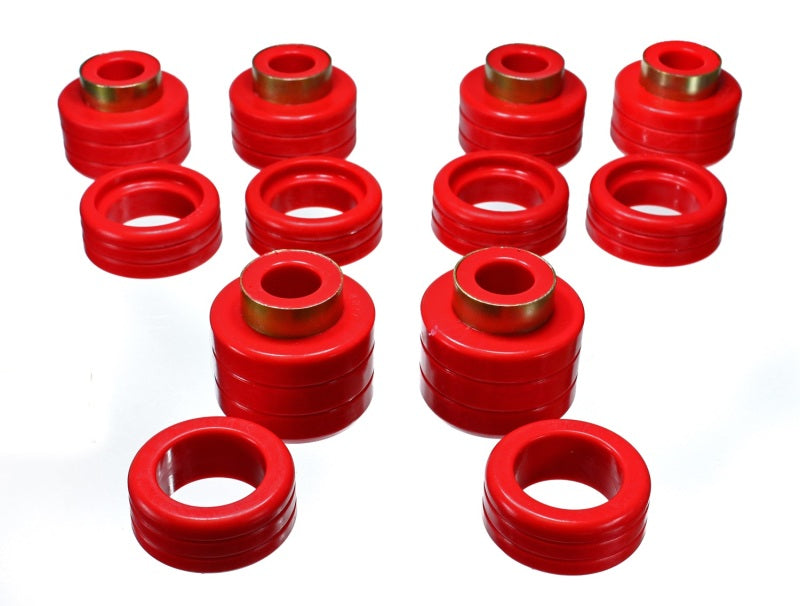 Energy Suspension Chevy Pickup 2&4Wd Body Mounts - Red 3.4123R