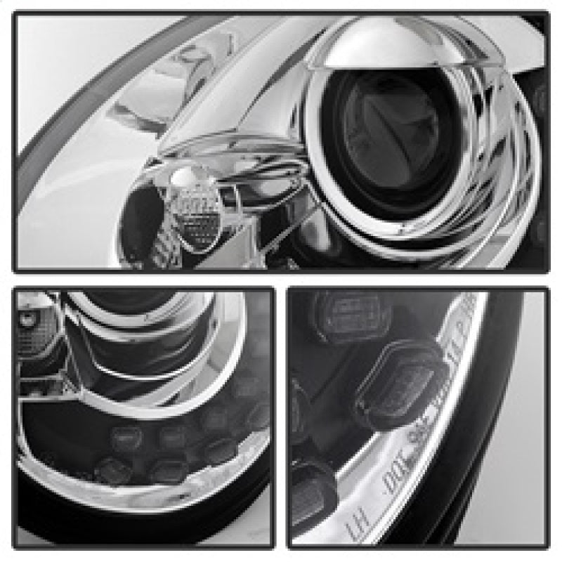 Spyder Volkswagen Beetle 1998-2005 Projector Headlights DRL Chrome PRO-YD-VB98-DRL-C 5080554