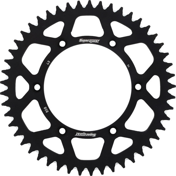 SUPERSPROX Rear Sprocket Aluminum 49t-520 Blk Suz RAL-808-49-BLK