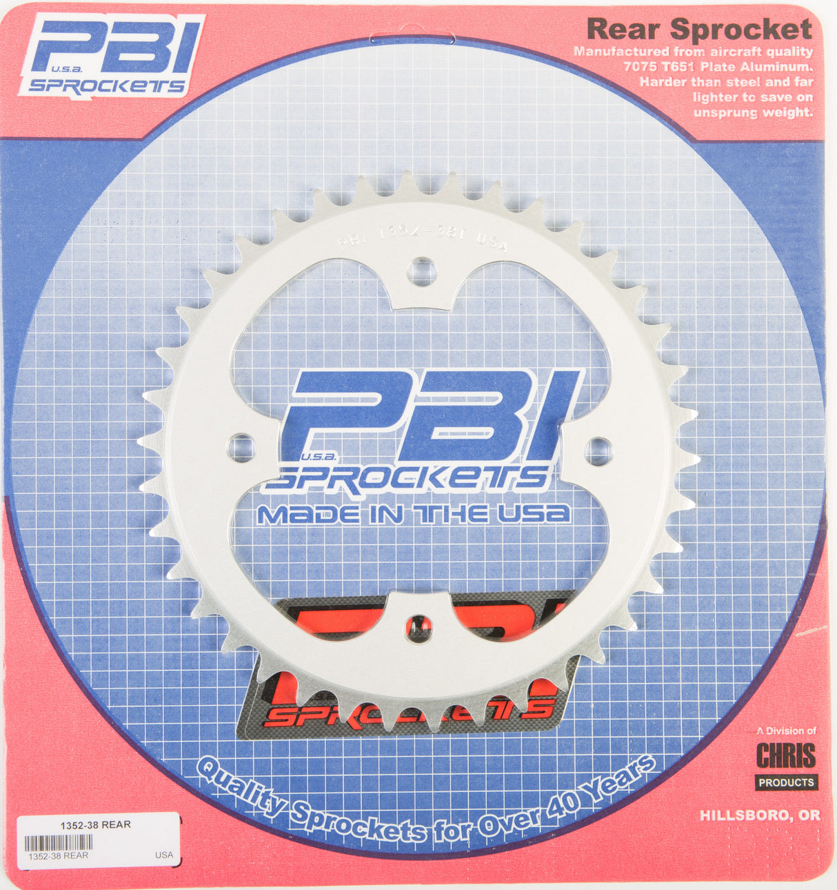 PBIRear Sprocket Aluminum 38t-520 Pol1352-38-3