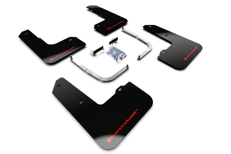 Rally Armor 19-21 Hyundai Elantra N Line Black UR Mud Flap w/ Red Logo MF59-UR-BLK/RD