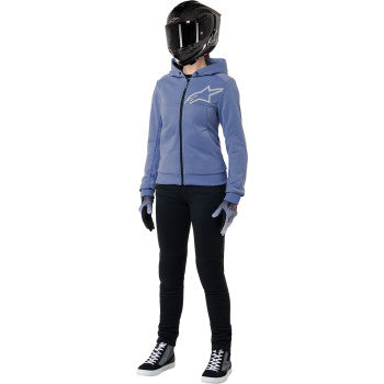 ALPINESTARS Stella Chrome v2 Sport Hoodie - Blue Violet/White - Medium 4210225-7185-M