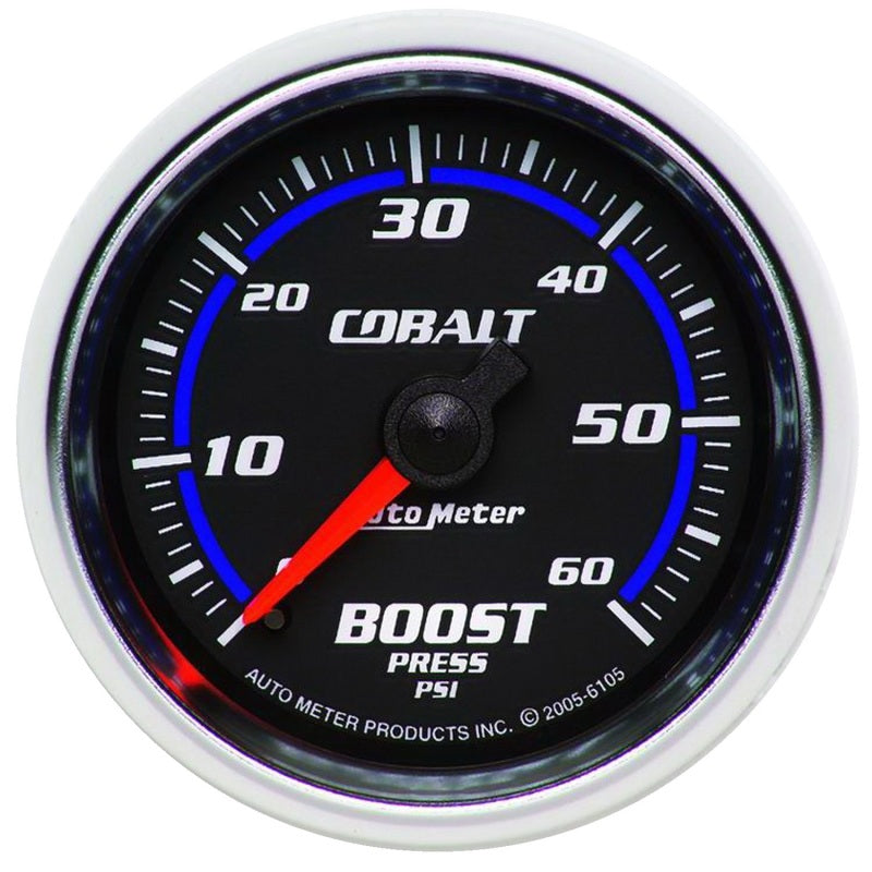 Autometer Cobalt 52mm 0-60psi Mechanical Boost Gauge 6105