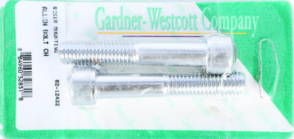 GARDNERWESTCOTT Riser Bolts Chrome Allen Head 1/2-13 X 3 Coarse Thread 02-12432