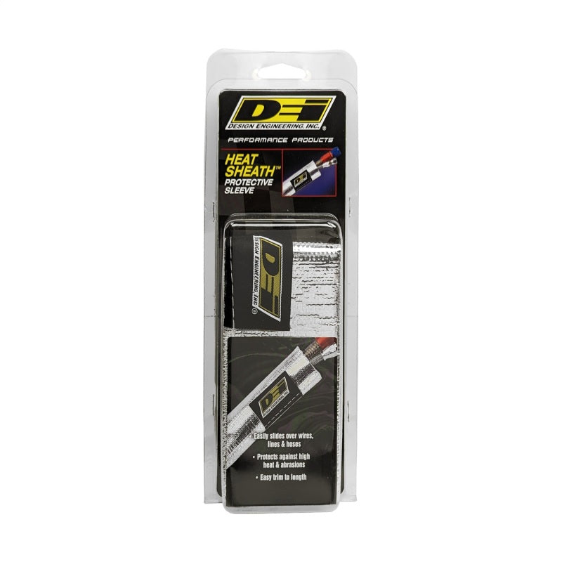 DEI Heat Sheath 1-1/4in I.D. x 3ft - Aluminized Sleeving - Sewn Edge 10404