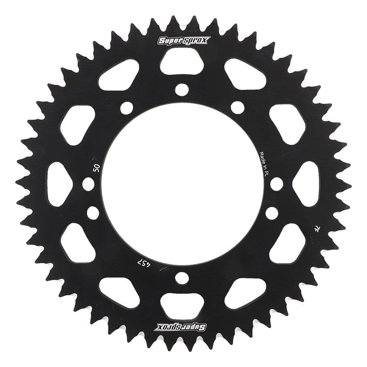 SUPERSPROX Rear Sprocket Aluminum 50t-420 Blk Kaw RAL-457-50-BLK