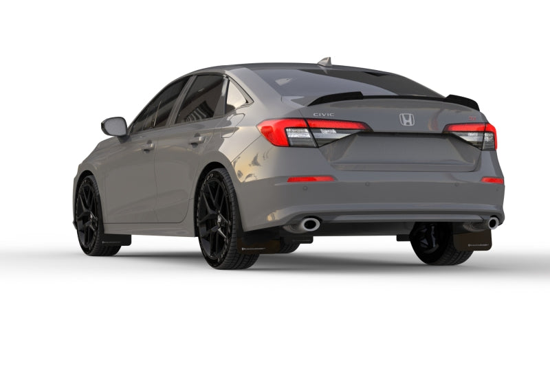 Rally Armor 2022 Honda Civic (Incl. Si/Sport/Touring) Black UR Mud Flap w/ Grey Logo MF90-UR-BLK/GRY