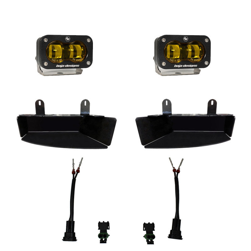 Baja Designs 19-22 Dodge RAM 2500/3500 S2 SAE Fog Pocket Light Kit - Amber 448170