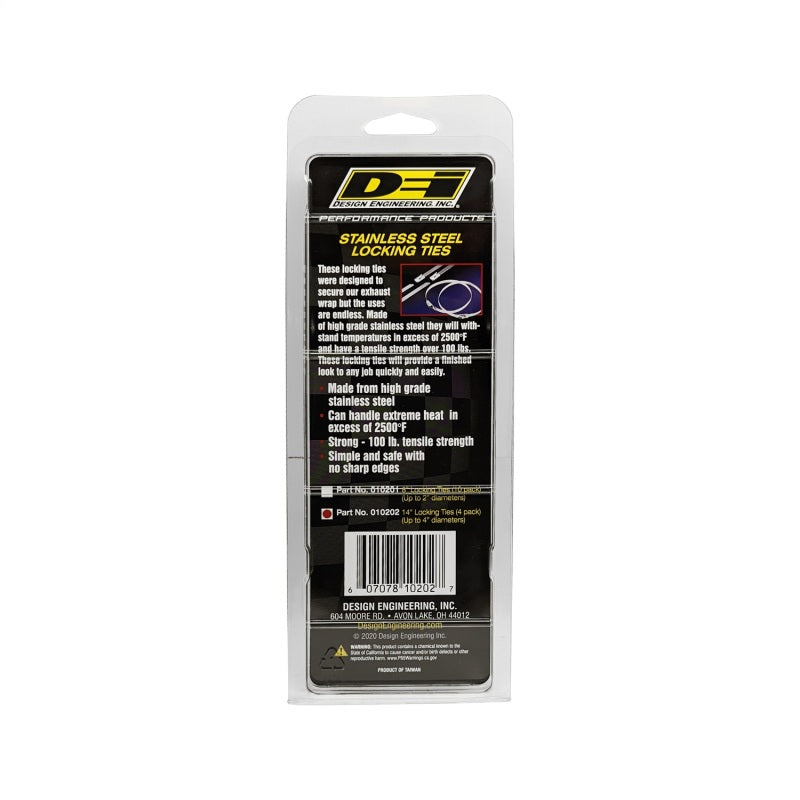 DEI Stainless Steel Locking Tie 14in - 5 per pack 10202