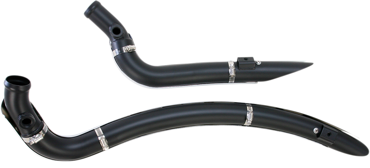 BASSANI XHAUST Sweeper Exhaust - Black/Chrome For Harley-Davidson 1SD2F